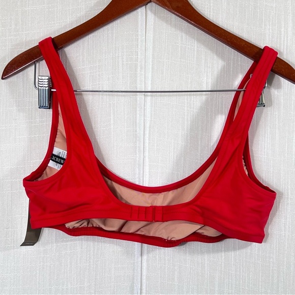J Crew NWT Heritage Scoop Neck Bikini Top Red Sizes M & L - Picture 7 of 12